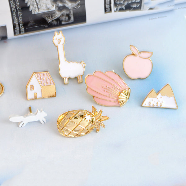 Cartoon Women Button Pins