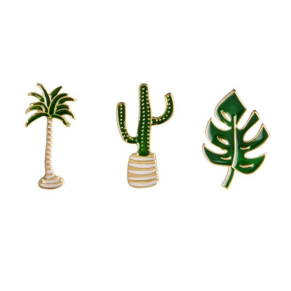 Cartoon Plant Metal Pins