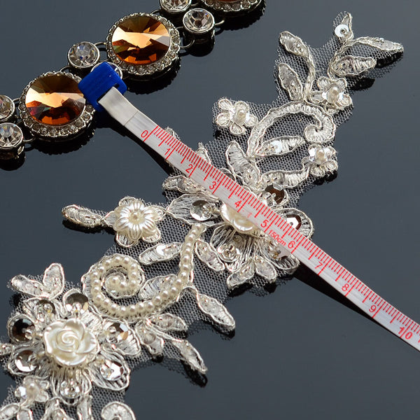 3D Flowers Beaded Patch