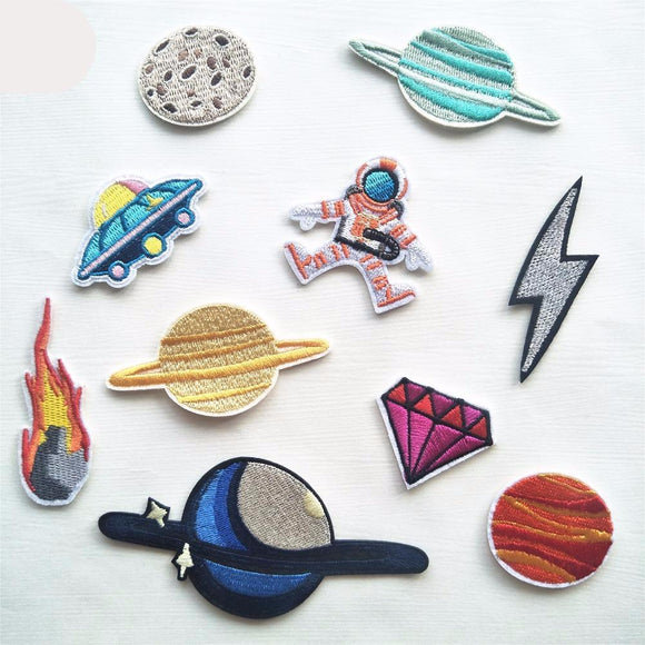 Astronaut Planet Patches