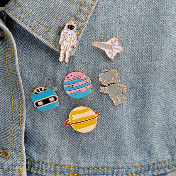 Space Universe Brooch Pins