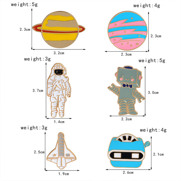 Space Universe Brooch Pins