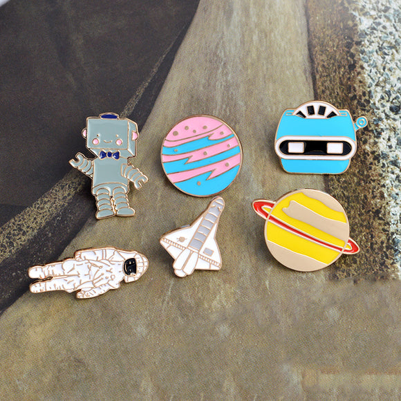 Space Universe Brooch Pins