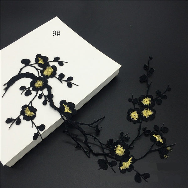 Plum Flowers Embroidery Patches