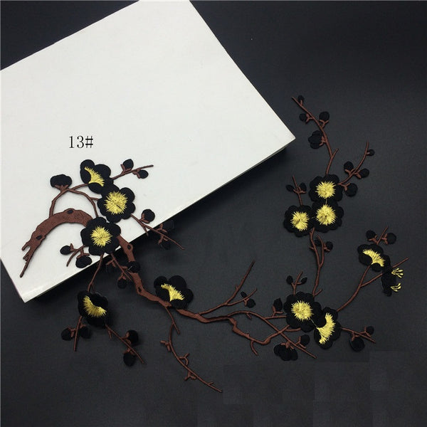 Plum Flowers Embroidery Patches