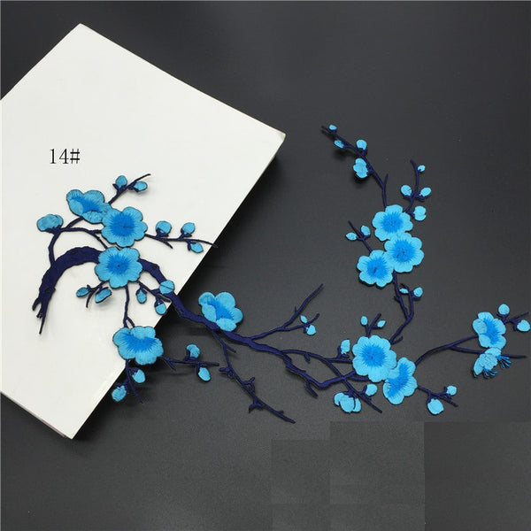 Plum Flowers Embroidery Patches