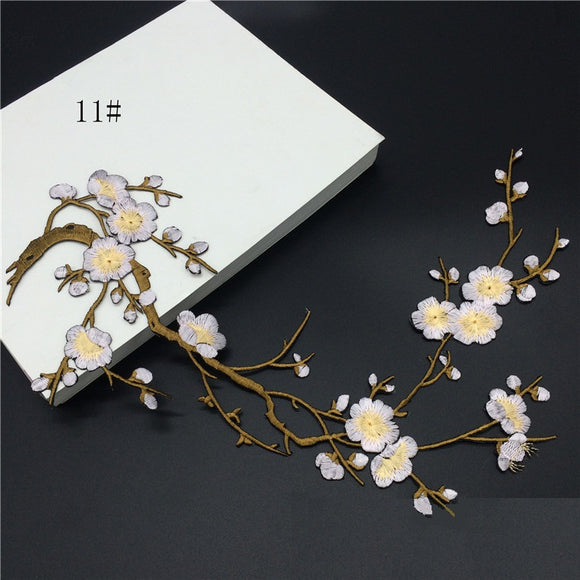 Plum Flowers Embroidery Patches