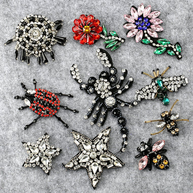 Lovely Rhinestone Beads Patches