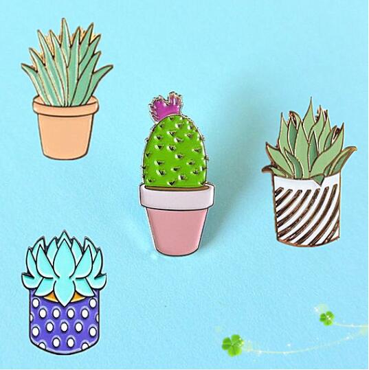 Natural Tiny Cactus Button Pins