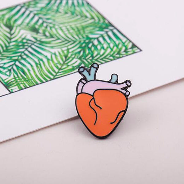 Cartoon Organ Metal Pins