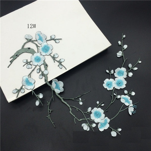 Plum Flowers Embroidery Patches