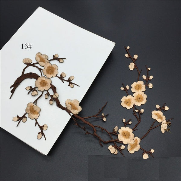 Plum Flowers Embroidery Patches
