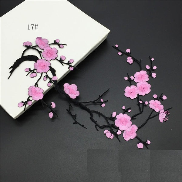 Plum Flowers Embroidery Patches