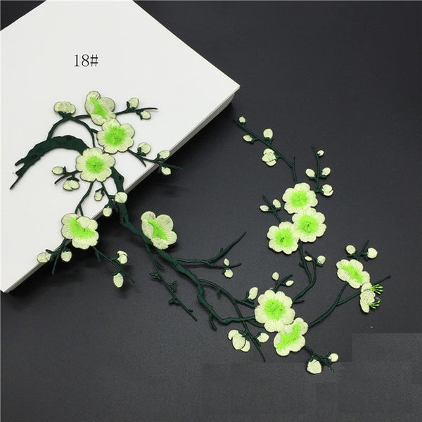 Plum Flowers Embroidery Patches