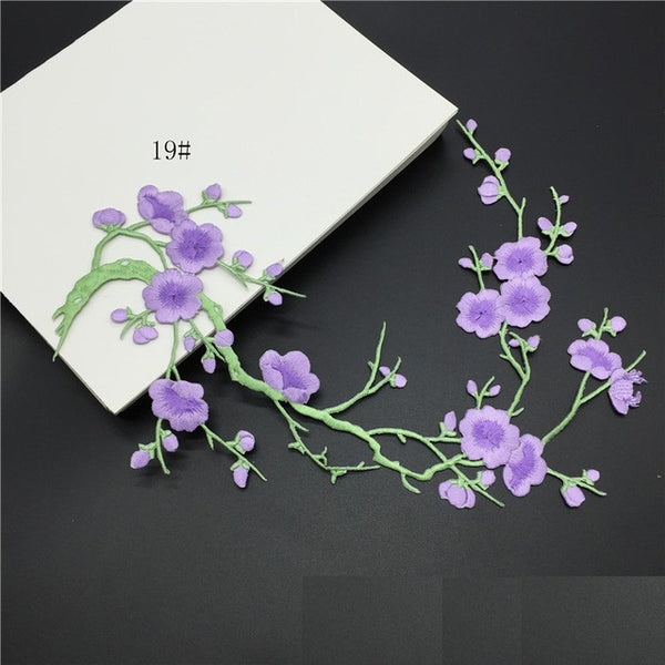 Plum Flowers Embroidery Patches