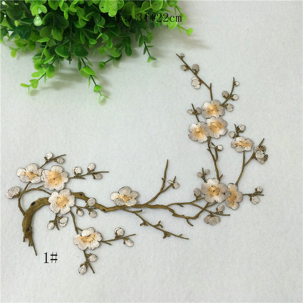 Plum Flowers Embroidery Patches