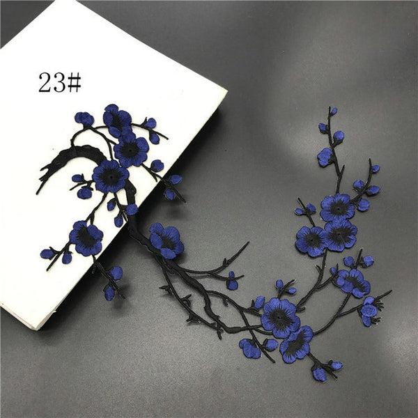 Plum Flowers Embroidery Patches