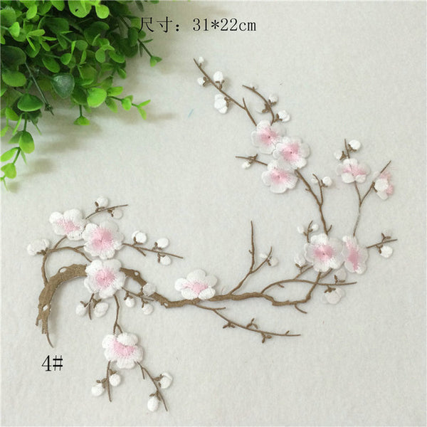 Plum Flowers Embroidery Patches