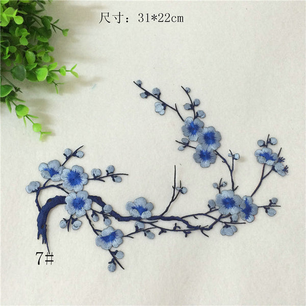 Plum Flowers Embroidery Patches