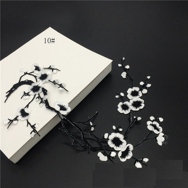 Plum Flowers Embroidery Patches