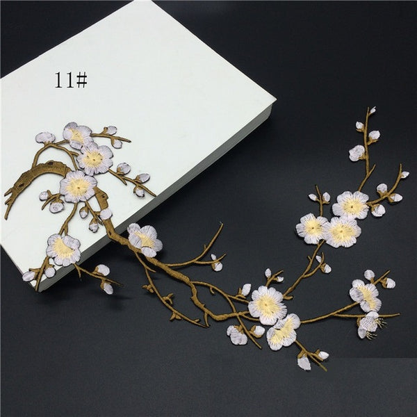 Plum Flowers Embroidery Patches