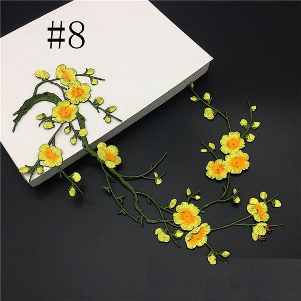 Plum Flowers Embroidery Patches